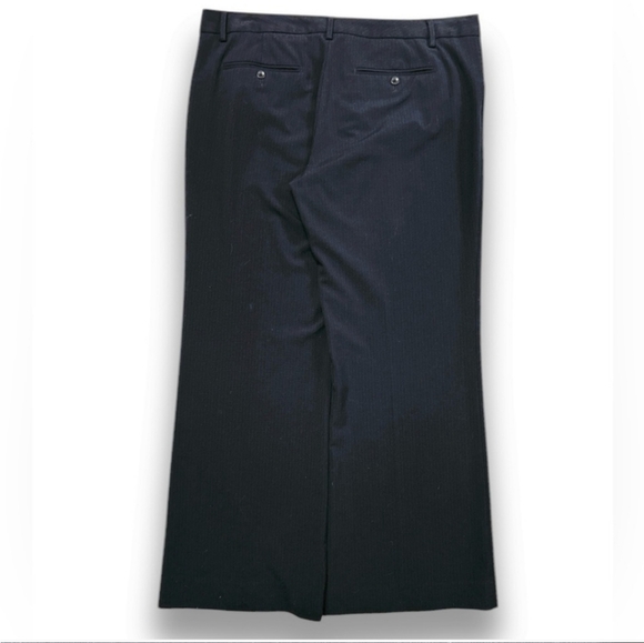 GAP Perfect Fit Navy Pinstripe Flat Front Trousers - Picture 6 of 9